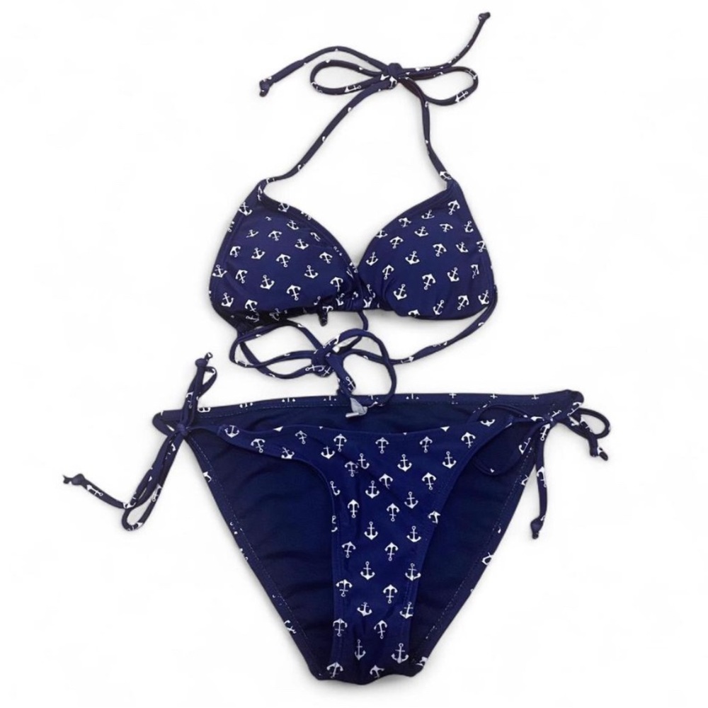 Ardene Navy Anchor Print Bikini Set